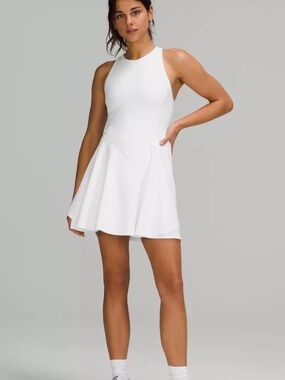 White Lululemon Court Crush dress